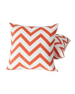 (Bluelans Cotton Ripple Wave Cushion Cover (Orange/White