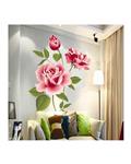 Bluelans DIY Home Decoration TV Background Removable Rose Flower Wall Sticker