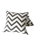 (Bluelans Cotton Ripple Wave Cushion Cover (Grey/White