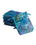 Bluelans Coralline Organza Pouch Wedding Gift Bag Set of 25 (Blue)