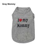 (Bluelans Daddy Mommy Letter Print Dog T-shirt Clothing Cotton Shirt Casual Pet Vest M (Gray