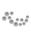 Bluelans DIY Home Decor TV Wall Stickers Mirror 3D Flower Shape Mixed Sizes 12Pcs Grey