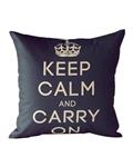 (Bluelans Cotton Keep Calm Throw Pillow Case (Black