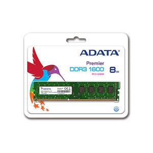 رم کامپیوتر ای دیتا مدل Premier DDR3 1600MHz 240Pin Unbuffered DIMM ظرفیت 8 گیگابایت Adata Premier PC3-12800 8GB DDR3 1600MHz 240Pin U-DIMM Ram