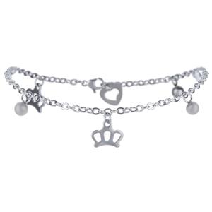 پابند استیل مارنا گالری مدل Silver Crown