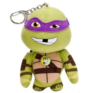 عروسک پولیشی لاکپشت نینجا کلیپ دار سخنگو مدل  Donatello Talking Plush Clip-on Ninja Turtle Donatello Talking Plush Clip-on Toy
