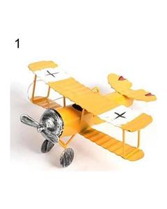 Bluelans Bluelans¬Æ Antique Retro Metal Biplane Aircraft Airplane Model Home Decor Ornament Kid Toy (Yellow)(Not Specified)(OVERSEAS) 