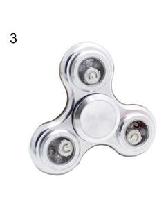 Bluelans Bluelans¬Æ LED Light Hand Tri-Spinner Finger Fidget Autism ADD Focus EDC Desk Toy Kid Gift (Silver)