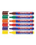 edding e-33 set 6 brilliant paper marker بسته 6 عددی ماژیک پرماننت درخشان طراحی نوک تخت