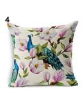 Bluelans Bluelans Square Soft Cushion Cover Birds Print Linen Pillow Case Bed Sofa Home Decor 4