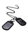 Bluelans Bluelans¬Æ Dog Tag Pendant Set of 2 (Black) 