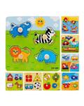 Bluelans Bluelans¬Æ Baby Toddler Intelligence Development Animal Cognize Wooden Brick Puzzle Toy