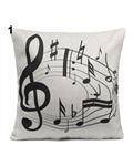 Bluelans Bluelans Square Music Notes Melody Linen Throw Pillow Case Waist Sofa Cushion Cover 1