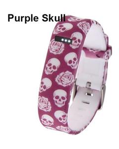 Bluelans Replacement Wrist Band Wristband for Fitbit Flex Bracelet Classic Buckle (Purple Skull) 