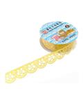 Bluelans Bluelans¬Æ Hollow Lace Diary Stationery Plastic Decorative Sticker Adhesive Tape Yellow 2 Pcs