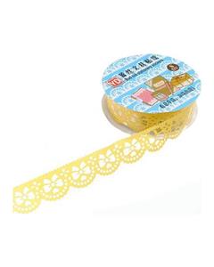 Bluelans Bluelans¬Æ Hollow Lace Diary Stationery Plastic Decorative Sticker Adhesive Tape Yellow 2 Pcs