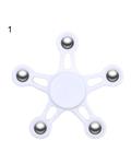 Bluelans Bluelans¬Æ Hexagram Finger Spinner Alloy Beads Fidget Hand Gyro Stress Relief Focus Toy (White)