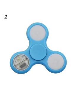 Bluelans Bluelans¬Æ 7 Change Pattern LED Flash Light Hand Spinner Finger Gyro Fidget EDC Focus Toy (Blue) 