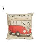 Bluelans Bluelans Touring Car Owl Square Happy Campers Cushion Cover Throw Pillow Case Home Décor 7