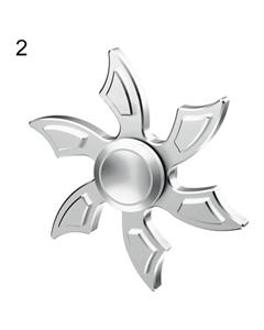 Bluelans Bluelans¬Æ Dart Fly-cutter Shape Finger Spinner Orchid Windmill Fidget Hand Gyro Desk Toy (Silver)