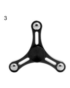 Bluelans Bluelans¬Æ Metal Finger Hand Tri Spinner Fidget Desk Focus Toy for ADHD Autism Black 