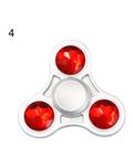 Bluelans Bluelans¬Æ Double Sided Rainbow Rhinestone Fidget Finger Tri-Spinner EDC ADHD ADD Desk Toy (Red)