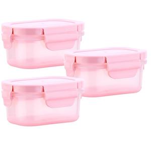 ظروف نگهدارنده نیلوفر مدل Nilock 100 صورتی بسته 3 عددی Niloufar Nilock 100 Container Pack Of 3 PCS