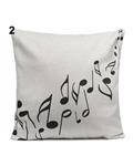 Bluelans Bluelans Square Music Notes Melody Linen Throw Pillow Case Waist Sofa Cushion Cover 2