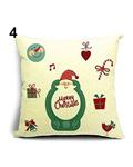 Bluelans Bluelans Snowman Elk Tree Wreath Christmas Pillow Case Xmas Home Decor Linen Cushion Cover 4