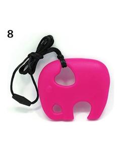 Bluelans Bluelans Silicone Elephant Teething Pacifier Pendant Soother Teether for Baby Infant (Purple  Red)(Not Specified)(OVERSEAS)