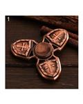 Bluelans Bluelans¬Æ Military Shield Cross Finger Spinner Tri Hand Gyro Soldier ADHD Focus Toy Gift (Red Copper)