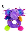 Bluelans Bluelans¬Æ Baby Kid Child Plush Soft Stuffed Animal Hand Bell Wrist Rattle Educational Toy Purple Elephant(Not Specified)(OVERSEAS)