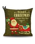 Bluelans Bluelans Snowman Elk Tree Wreath Christmas Pillow Case Xmas Home Decor Linen Cushion Cover 14