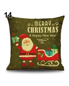 Bluelans Bluelans Snowman Elk Tree Wreath Christmas Pillow Case Xmas Home Decor Linen Cushion Cover 14