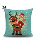 Bluelans Bluelans Snowman Elk Tree Wreath Christmas Pillow Case Xmas Home Decor Linen Cushion Cover 26