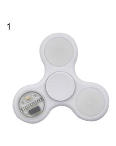 Bluelans Bluelans¬Æ 7 Change Pattern LED Flash Light Hand Spinner Finger Gyro Fidget EDC Focus Toy (White)