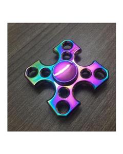 Bluelans Bluelans¬Æ Rainbow Cross Hollow Alloy Hand Spinner Desk Finger Focus Toy Fidget EDC Gift (Multi-Color)