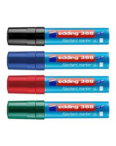 edding e-388/4  Flipchart marker ماژیک مخصوص فلیپ چارت نوک تخت بسته 4 عددی