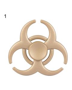 Bluelans Bluelans¬Æ Creative Moon Shape Tri-Spinner Desk Focus Toy Stree Reducer (Golden)