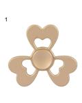 Bluelans Bluelans¬Æ Hollow Love Heart Flower Petals Hand Tri-Spinner Desk Toy EDC Finger Gyro (Golden)