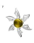 Bluelans Bluelans¬Æ Dart Fly-cutter Shape Finger Spinner Orchid Windmill Fidget Hand Gyro Desk Toy (Silver + Gold)