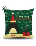 Bluelans Bluelans Snowman Elk Tree Wreath Christmas Pillow Case Xmas Home Decor Linen Cushion Cover 20