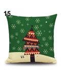Bluelans Bluelans Snowman Elk Tree Wreath Christmas Pillow Case Xmas Home Decor Linen Cushion Cover 15