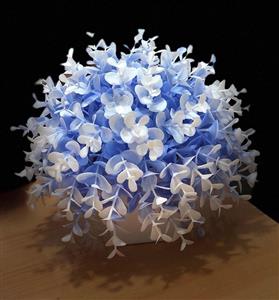 گل مصنوعی رومیزی آبی 