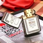 فندک زیپو اصل مدل پانصد میلیون کد 28413 با بدنه براق تولید محدود  Original Zippo Lighter Armor 500 Million Limited Edition