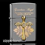 فندک زیپو اصل مدل فرشته نگهبان با بدنه بلک آیس طراحی ژاپن  Japan Design Zippo Lighter Guardian Angel