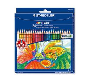 مداد رنگی 24 رنگ استدلر مدل نوریس کلاب کد 144NMD Staedtler 24 Noris Club Colour Pencils