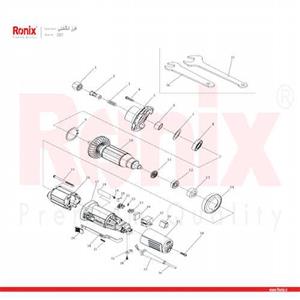 فرز انگشتی گلو کوتاه رونیکس مدل 3301 Ronix 3301 Short Neck Die-Grinder