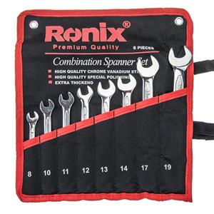 مجموعه 8 عددی اچار دو سر تخت رونیکس مدل RH 2201 Ronix 8Pcs Double Open End Spanner Wrench 