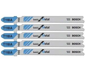 تیغ اره عمودبر فلز بوش مدل T118A بسته 5 عددی Bosch T118A Basic for Metal Jigsaw Blade 5PCS